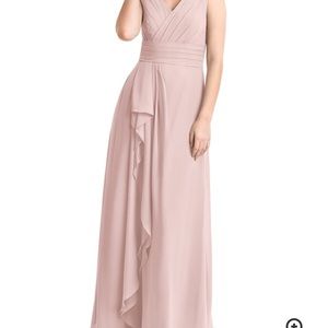 Full length pink bridesmaid dress